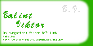 balint viktor business card